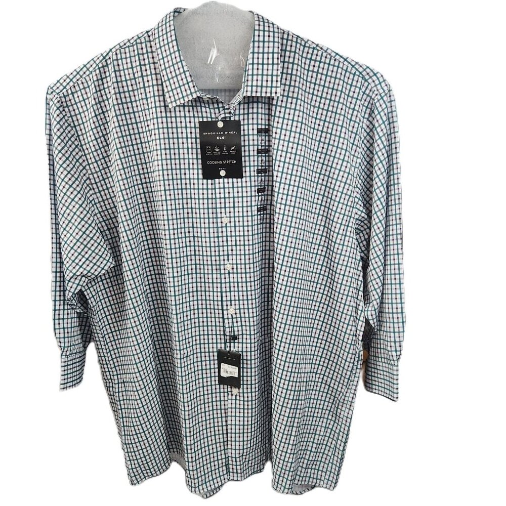 Shaquille ONeal XLG Men Size 4XL Big Fit Cooling Stretch Dress Shirt NWT